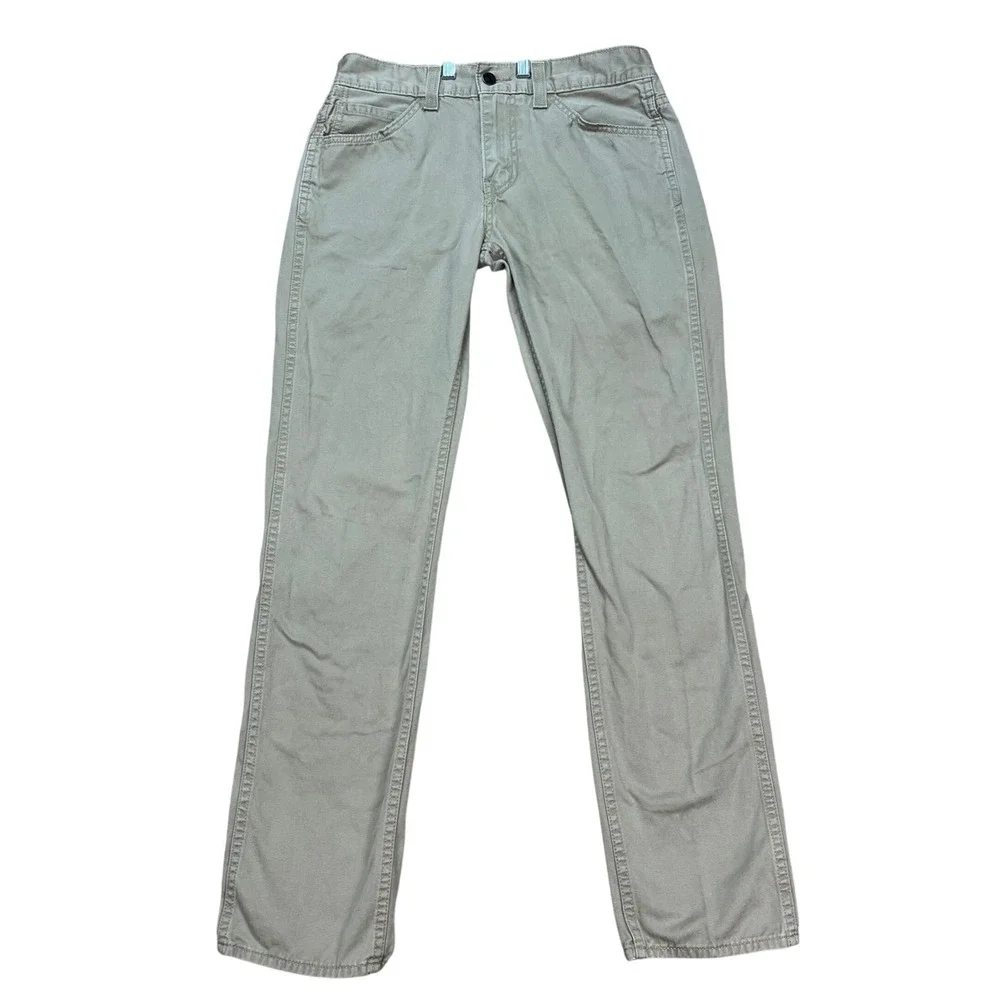 Levis 511 Pants Mens 30x32 Khaki Tan Flat Front 5 Pocket Slim Fit Twill Chino
